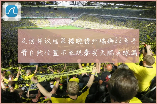 足协评议结果揭晓赣州瑞狮22号手臂自然位置不犯规泰安天贶点球漏判引争议